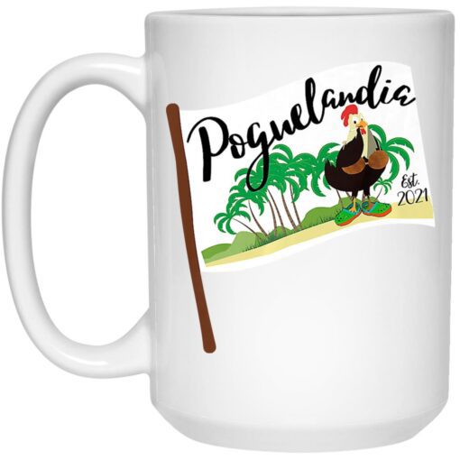 Poguelandia Flag With Chicken In Coconut Bra Mug 1.jpg