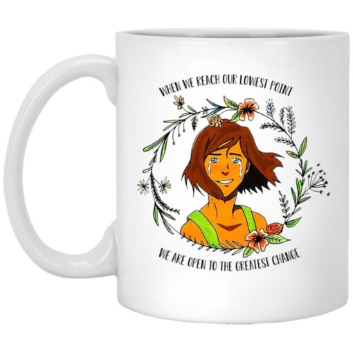 The Legend Of Korra Floral Quote When We Reach Our Lowest Point We Are Open To The Greatest Change Mug.jpg