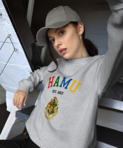 Hamu Unisex Crew Neck Sweatshirt Sport Grey Front 640a0cd0c7bde.jpg