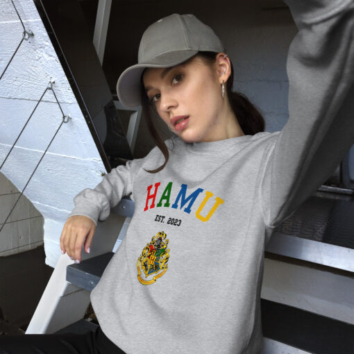 Hamu Unisex Crew Neck Sweatshirt Sport Grey Front 640a0cd0c7bde.jpg