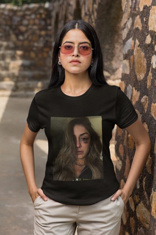 Basic T Shirt Mockup Featuring A Serious Woman With Sunglasses With Her Hands In Her Pockets M26378 2.jpg