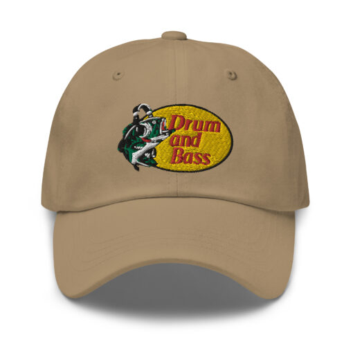 Drum And Bass Classic Dad Hat Khaki Front 6422d1851414f.jpg