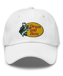 Drum And Bass Classic Dad Hat White Front 6422d18556051.jpg