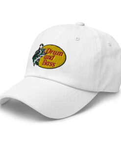 Drum And Bass Classic Dad Hat White Left Front 6422d1855617d.jpg