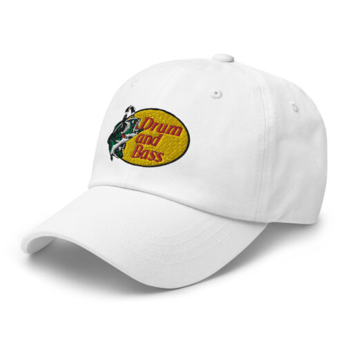 Drum And Bass Classic Dad Hat White Left Front 6422d1855617d.jpg