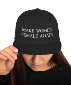 Make Women Female Again Classic Snapback Black Front 6457d93dd2c22.jpg