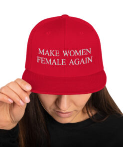 Make Women Female Again Classic Snapback Red Front 6457d93dd3177.jpg