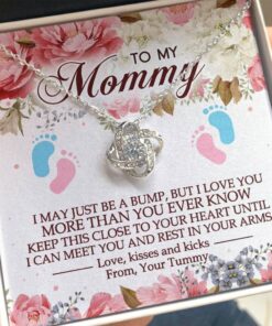 To My Mommy I May Just Be A Bump But I Love You More Than You Ever Know Pendant Necklace