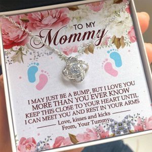 To My Mommy I May Just Be A Bump But I Love You More Than You Ever Know Pendant Necklace