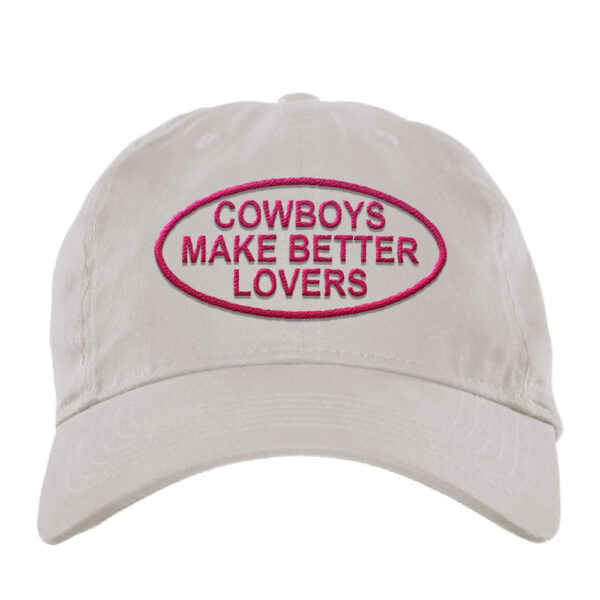 Cap Mockup.jpgBuck lele COWBOYS MAKE BETTER LOVERS cap 3