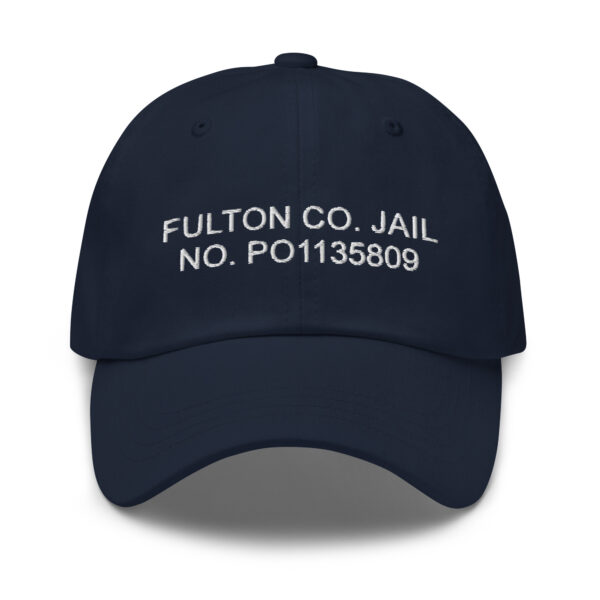 Trump inmate number hat classic dad hat navy front 64eb0d1912407