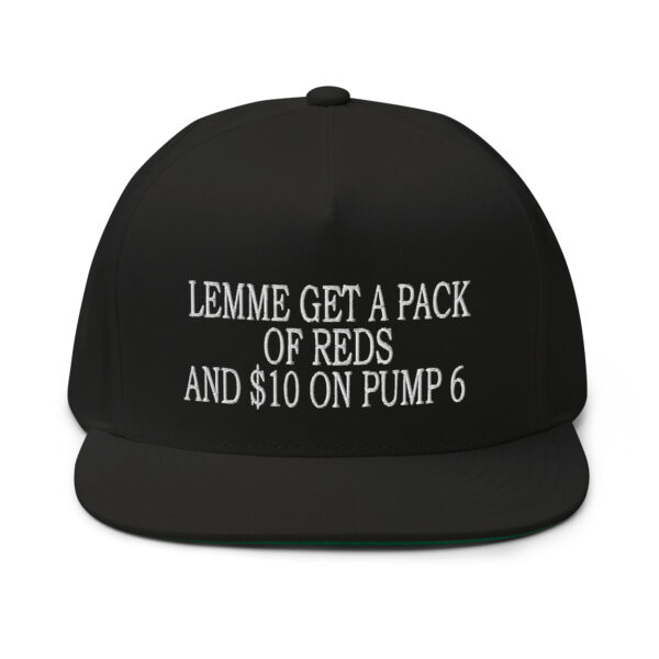 let me get a pack of reds flat bill cap black front 6461ab11cd3b1