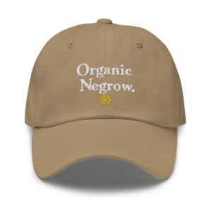 organic negrow classic dad hat khaki front 6425854520564