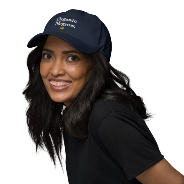 organic negrow classic dad hat navy front 642585455f902