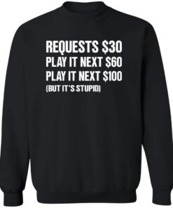 Requests $30 Play It Next $60 Play It Next $100 But It's Stupid Shirt 11 redirect11202024041151