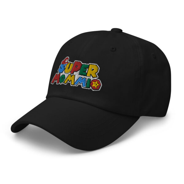 super mommio classic dad hat black left front 644127689b4fc