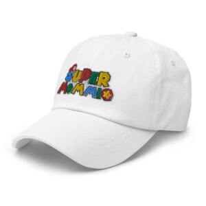 super mommio classic dad hat white left front 644127689b793