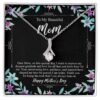 To My Beautiful Mom Necklace - Dear Mom, On This Special Day Alluring Beauty Necklace - Mothers Day Necklace Message Card, Gift For Mom