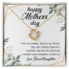 Happy Mother's Day Love Knot Necklace - First my Mother Forever My Friend Necklace Gift For Mom Necklace Message Card