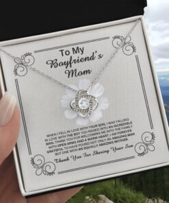 To My Boyfriends Mom Necklace - Jewelry Gifts For Boyfriends Mom, Mothers Day Gifts For Boyfriend'S Mom, To My Boyfriends Mom Gifts On Birthday