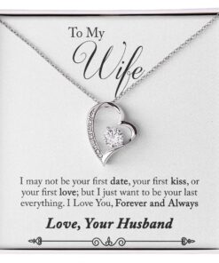 To My Wife Forever Love Necklace Gift For Wife, Gift Frist Wedding, Gift For Her, Wife Birthday Gift From Husband, Valentine Gift For Wife, Mother's Day Gift, Wife Anniversary Gift, Christmas Gifts