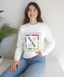 new york monopoly sweatshirt by bucktee and just like that