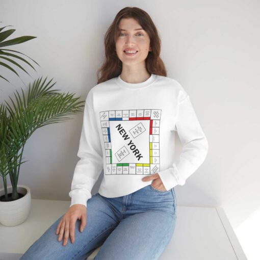 new york monopoly sweatshirt by bucktee and just like that