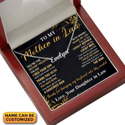 To My Mother In Law Lovely Mother Lucky Wife Pendant Necklace