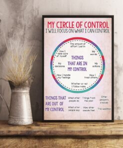 My Circle Of Control I Will Focus On What I Can Control Poster, Canvas 8 3u31h ymho5 7dn1i