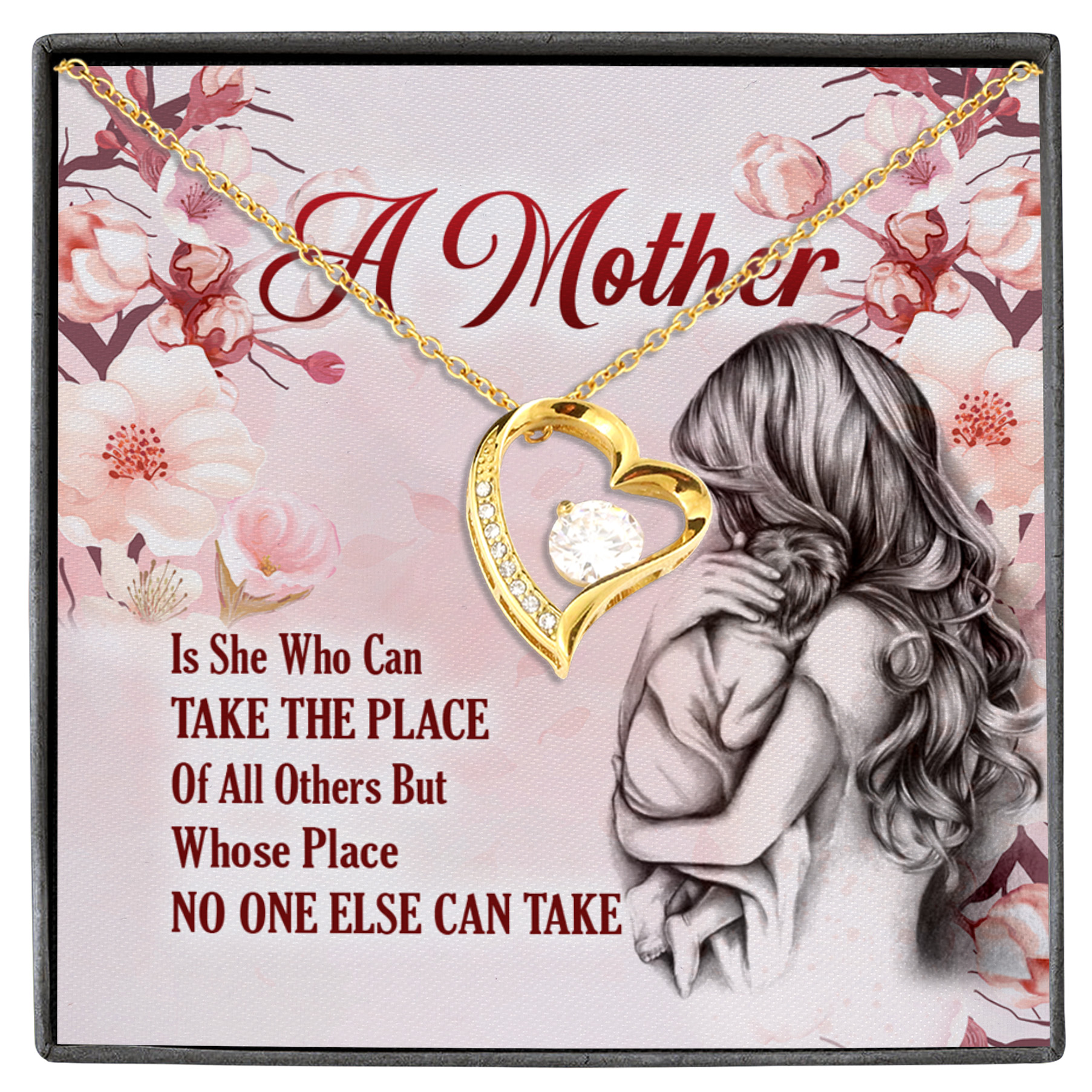 Mother Can Take the Place of All Others Happy Mothers Day Gifts Interlocking Heart Pendant Necklace 26 020321 034606 CubeBik Image 168