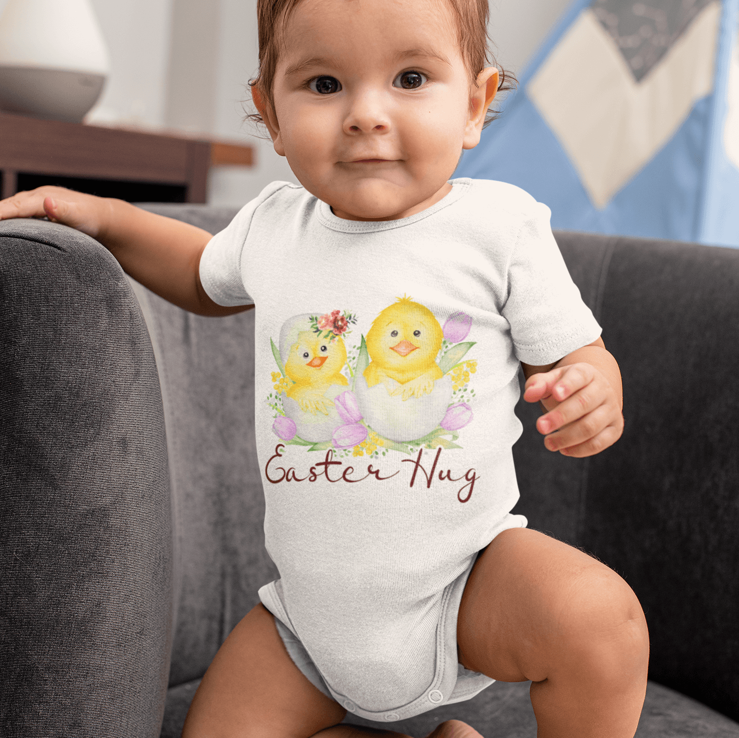 Easter Hug Chicks Baby Onesie – Baby Infant Bodysuit 24 050421 073711 CubeBik Image 740 1