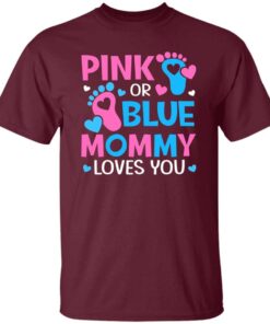 Pink Or Blue Mommy Loves You T-Shirt – Baby Gender Reveal Party Shower Shirt 17 230203055120 CubeBik Image 94735837565B