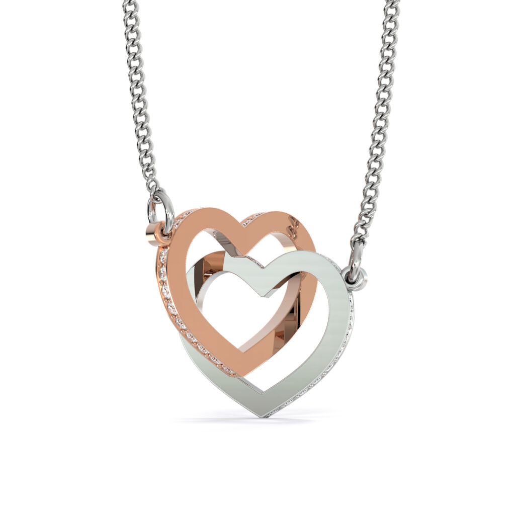 Interlocking Heart Pendant Necklace 2