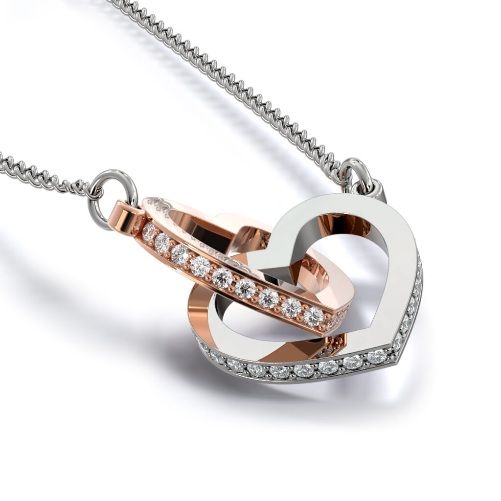 Interlocking Heart Pendant Necklace 4