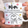 Custom Mom and Kids Mug – Up to 6 Kids Holding Mom’s Hand, Personalized 11oz/15oz Coffee Mug 1 Custom Mom And Kids Mug Up To 6 Kids Holding Moms Hand Personalized 11oz 15oz Coffee Mugs