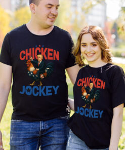 Chicken Jockey Funny Trump Riding American Chicken Shirt