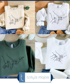 Custom Dad Or Grandpa Hand In Hand Shirt 1