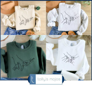Custom Dad or Grandpa Hand-in-Hand Shirt – Personalized with Up to 7 Kids’ Names 9 Custom Dad Or Grandpa Hand In Hand Shirt 1
