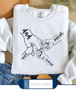 Custom Dad Or Grandpa Hand In Hand Shirt
