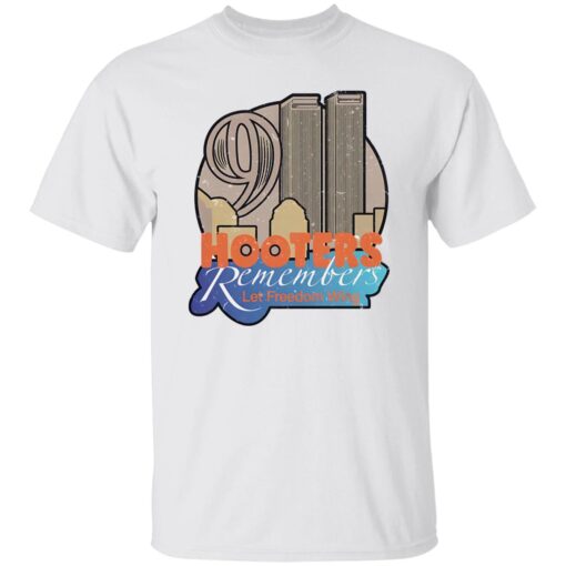 Hooters Remembers Let Freedom Wing Shirt - 9/11 Memorial Tribute Tee