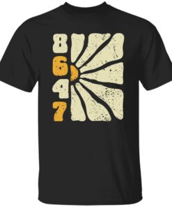 Bloom in Style: The V-neck Retro Flowers 8647 Print Tee