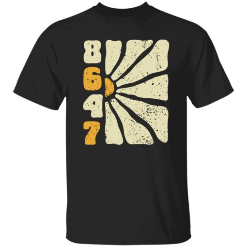 Bloom in Style: The V-neck Retro Flowers 8647 Print Tee