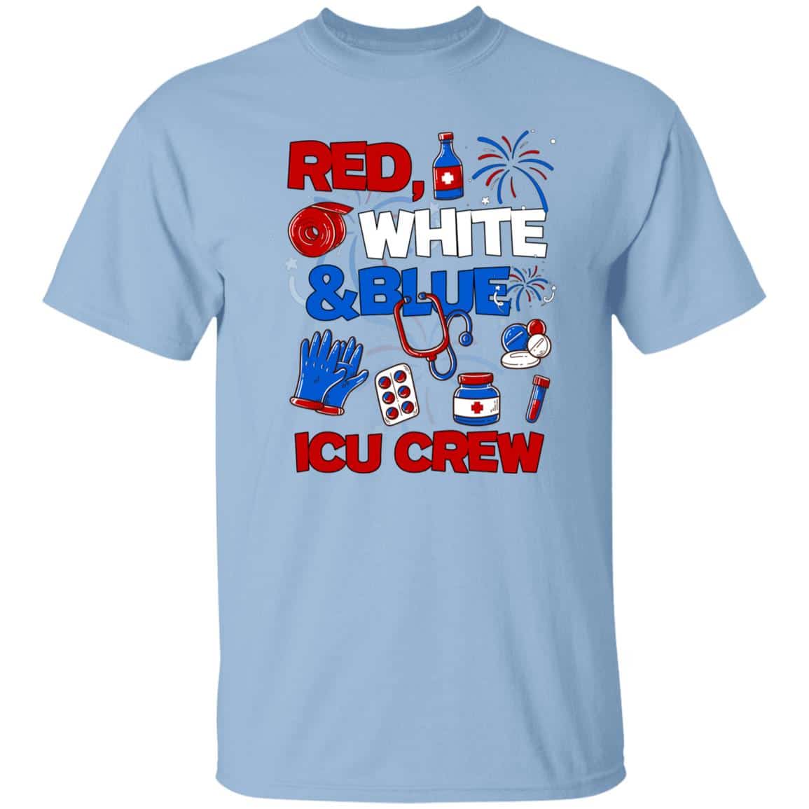 Red White And Blue ICU Crew Funny – ICU Nurse 4th Of July Independence Day Shirt 43 240603074545 CubeBik Image 9F4E6B728046