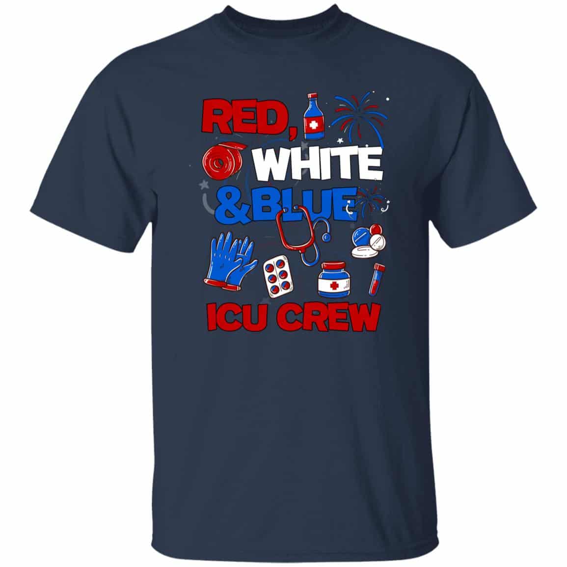 Red White And Blue ICU Crew Funny – ICU Nurse 4th Of July Independence Day Shirt 42 240603074616 CubeBik Image E0FF329B186D