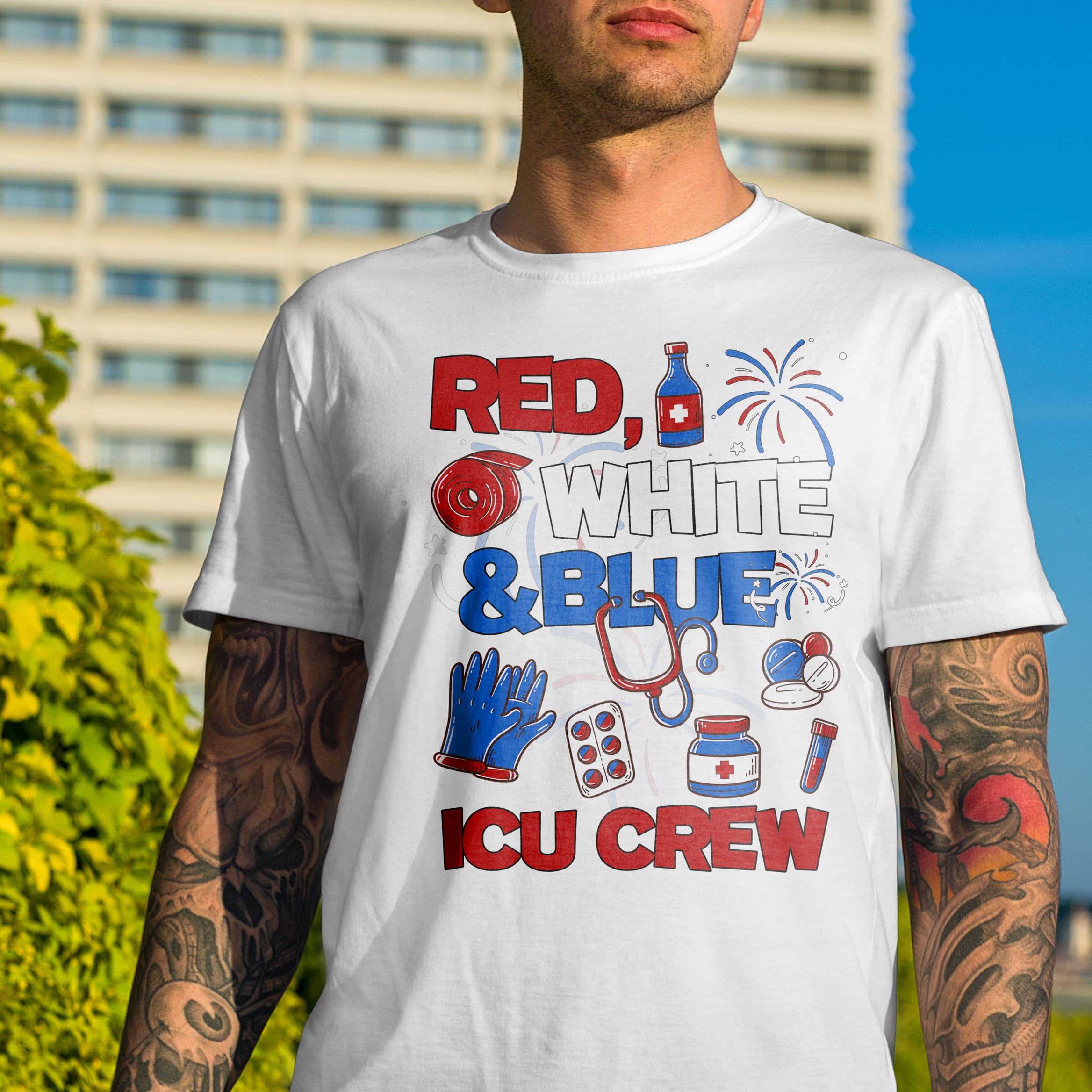 Red White And Blue ICU Crew Funny – ICU Nurse 4th Of July Independence Day Shirt 38 240603094520 CubeBik Image 029F624A8567 1