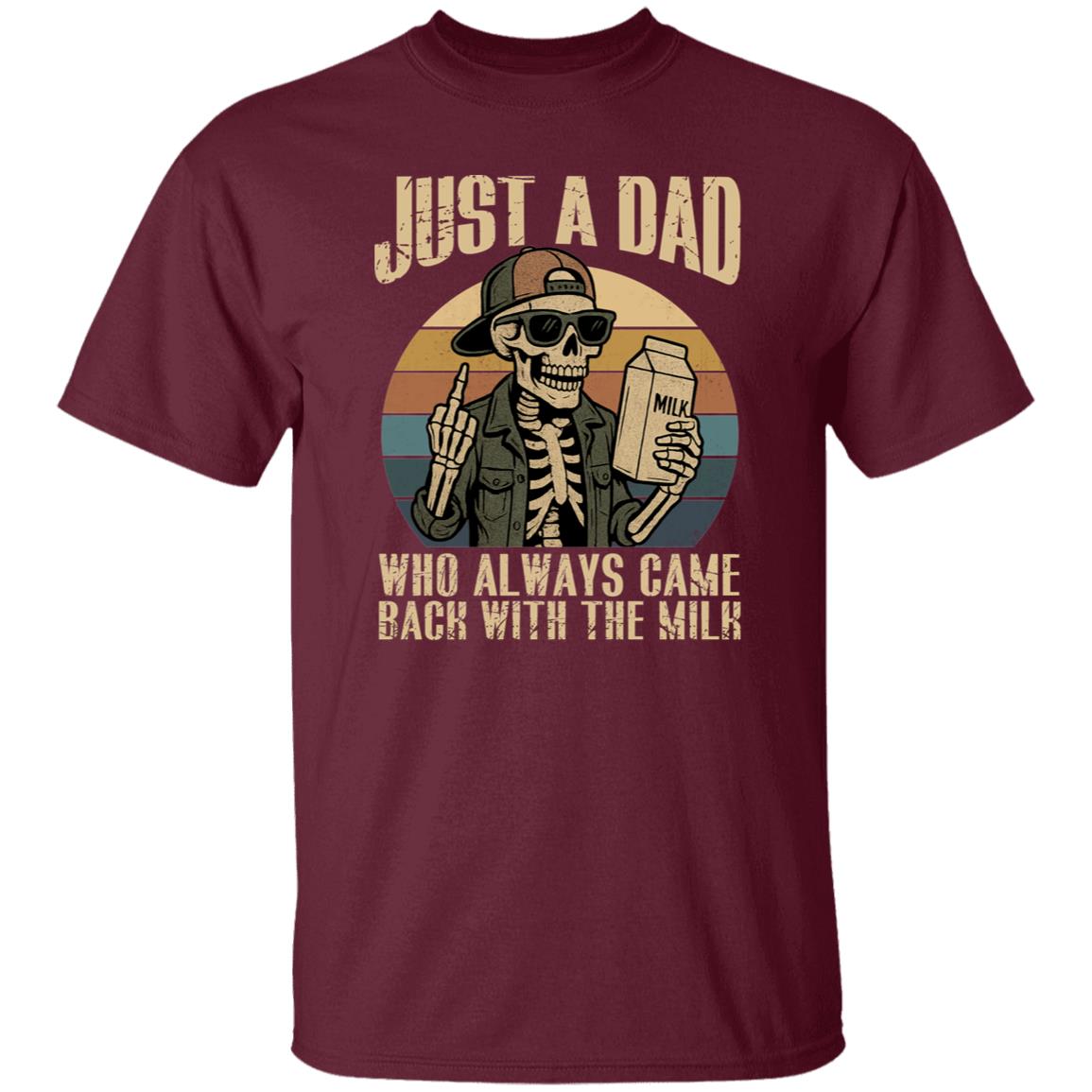 Just A Dad Who Always Came Back With The Milk Funny Skeleton Vintage Retro Shirt 47 250530082257 CubeBik Image FF032F25516D 1