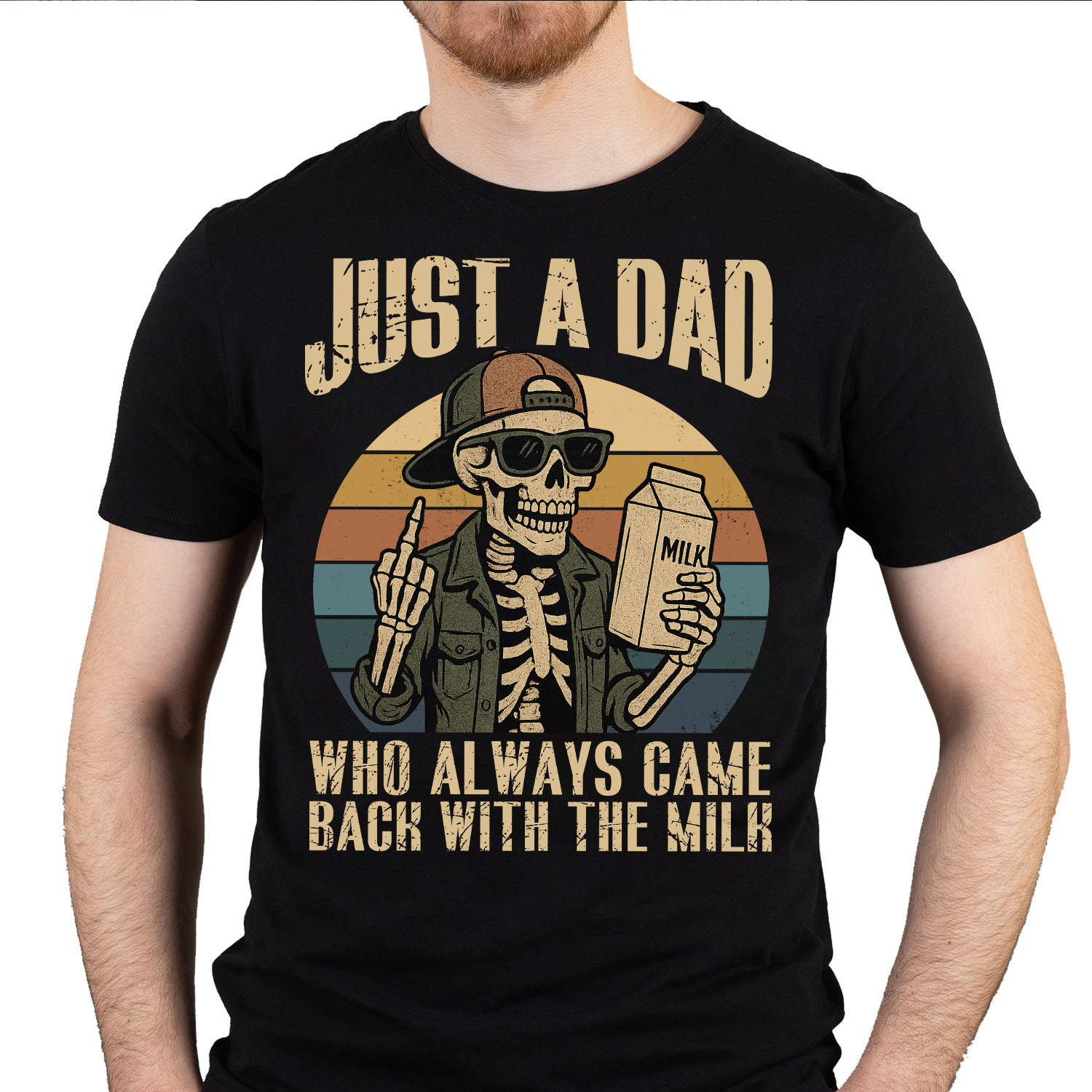 Just A Dad Who Always Came Back With The Milk Funny Skeleton Vintage Retro Shirt 40 250530090104 CubeBik Image CEE4FB39E391 1