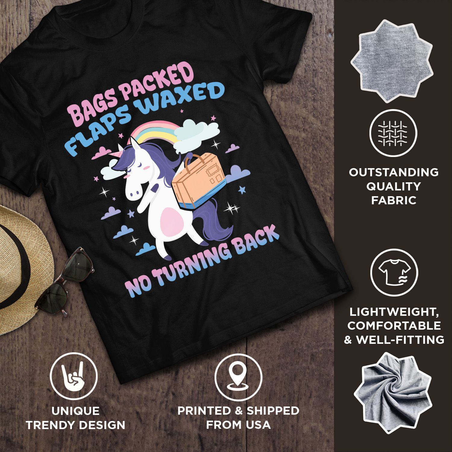 Bags Packed Flaps Waxed No Turning Back Funny Unicorn Vacation Summer Shirt 53 250610110344 CubeBik Image 3A646477F186
