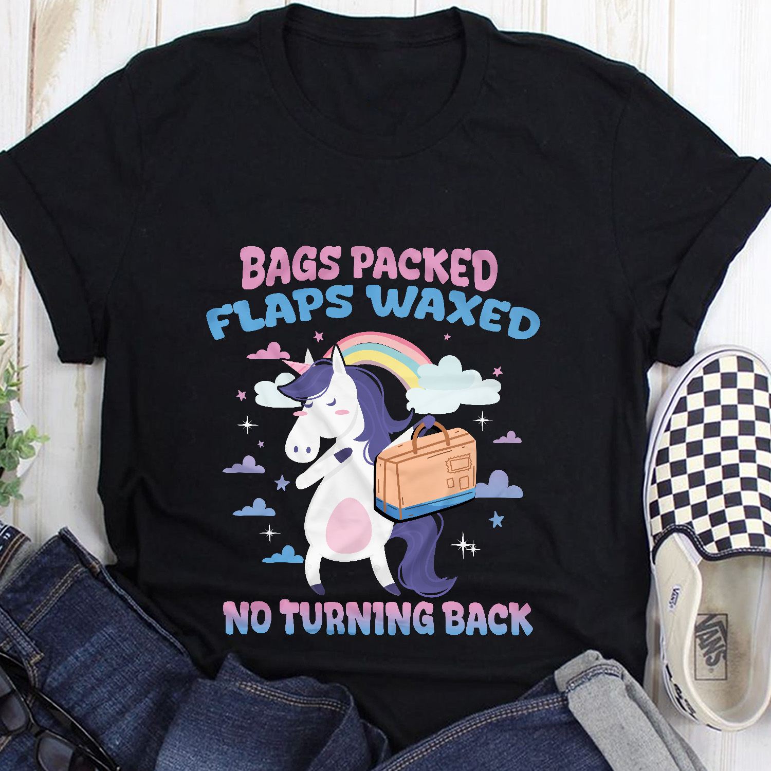 Bags Packed Flaps Waxed No Turning Back Funny Unicorn Vacation Summer Shirt 50 250610110529 CubeBik Image AB6B6A25D8D2