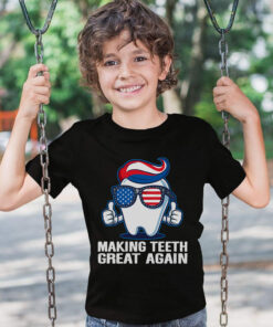 Making Teeth Great Again Funny Trump 4th Of July American Flag